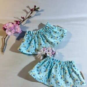 Light Blue Flower Forget-me-not Dolls skirt